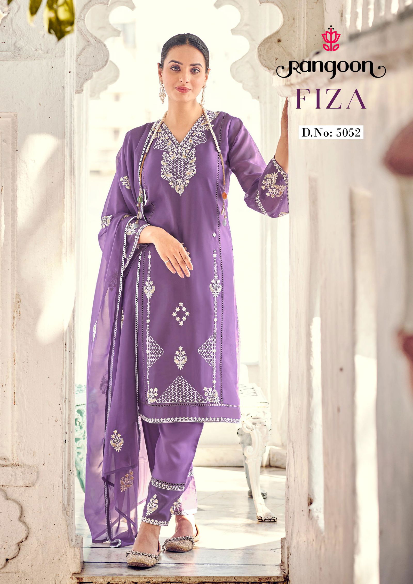 Fiza By Rangoon Organza Designer Kurtis With Bottom Dupatta Wholesale Market In Surat